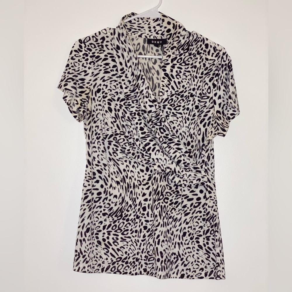 DKNY leopard wrapped top